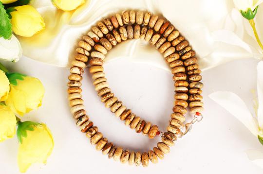 Picture Jasper Necklace - Elliptical Beads