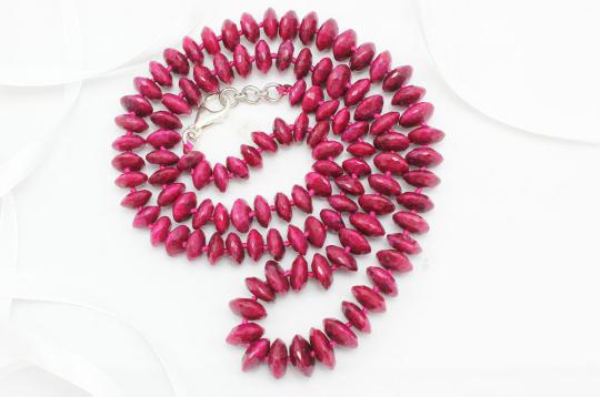 Pink Ruby beads mala