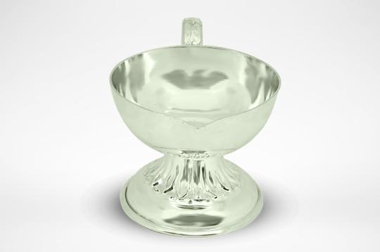 Plain diya in pure silver - I