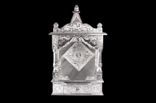 Puja Mandir - Aluminum Silver