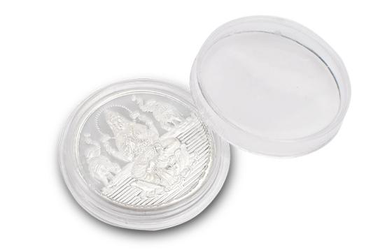 Puja Silver coin - Gajalaxmi - 5 gms