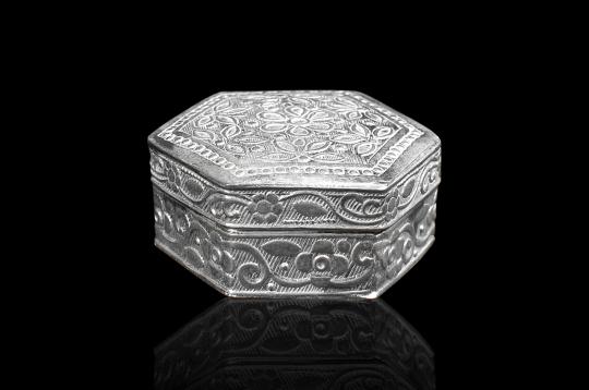 Pure Silver Container - Hexagon