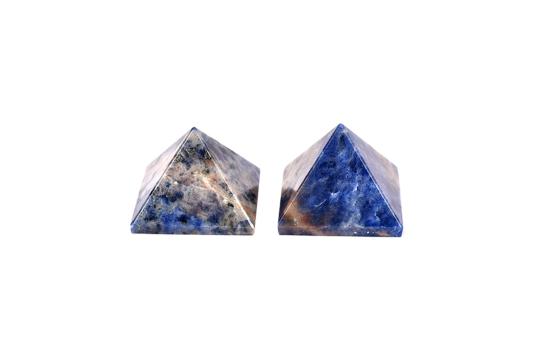 Pyramid in Blue Sodalite - Communication and creativity - Set of 2 - I