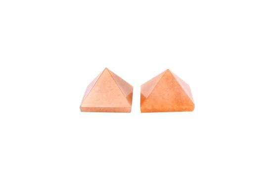 Pyramid in Natural Orange Jade - Set of 2