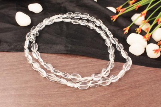 Quartz oval mala-9 mm