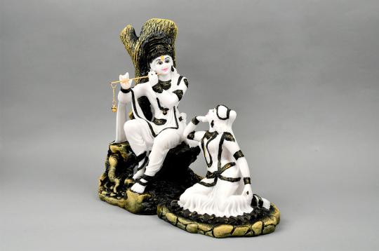 Radha with Krishna in Bonded Marble