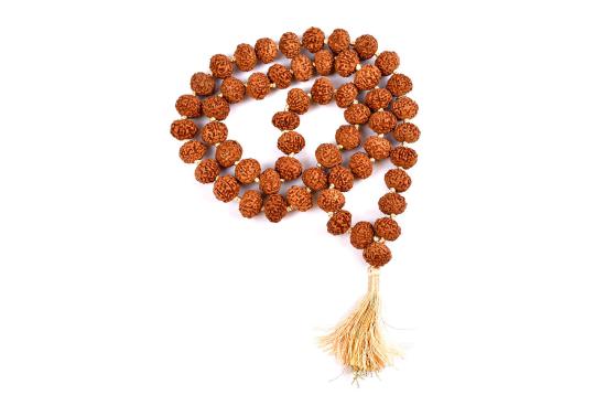 Rare 7 mukhi Mahalaxmi mala - 14mm button shape