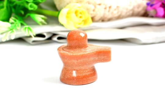 Real Sunstone Shivaling - 56 gms - I
