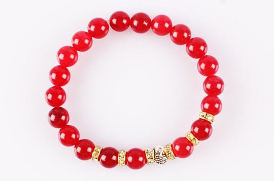 Red Agate Buddha Bracelet