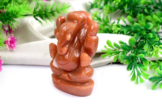 Red Jade Ganesha - 169 gms
