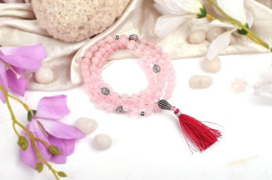 Rose Quartz beads Mala
