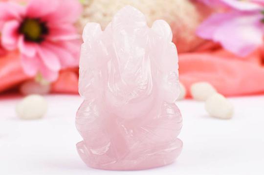 Rose Quartz Ganesha - 130 gms