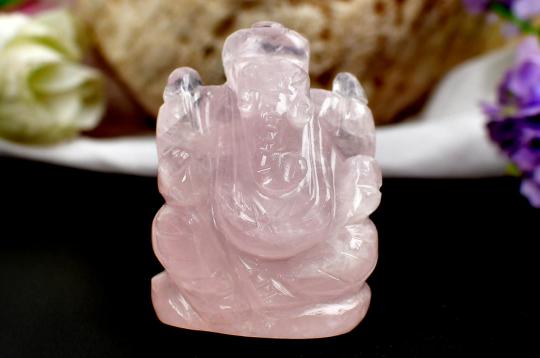 Rose Quartz  Ganesha - 49 gms