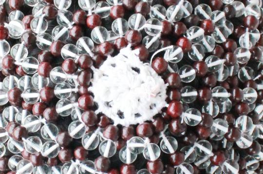 Rosewood and Crystal beads Meditation cap