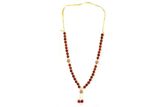 Rudraksha with Pearl  Deity Garland