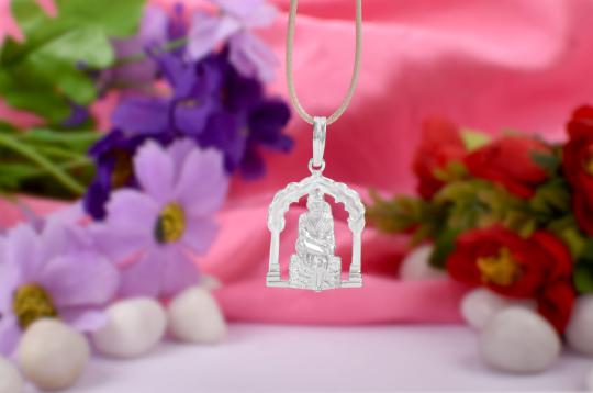 Sai Baba Locket in pure silver - IX