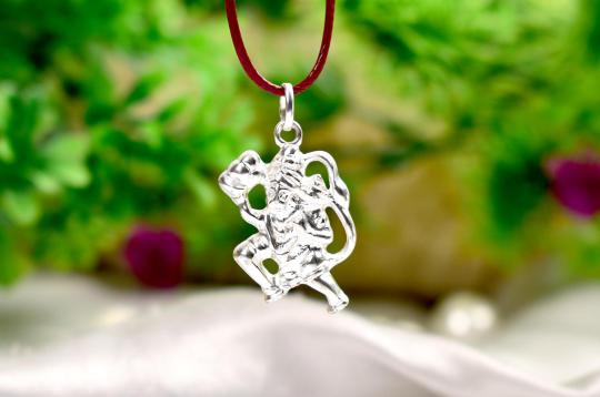 Sanjeevani Hanuman locket in pure silver