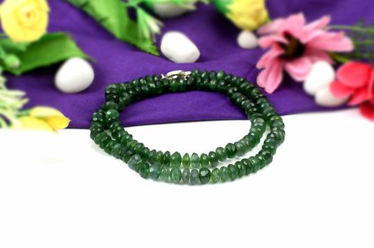 Serpentine Faceted Rosary - 7 mm to 8 mm
