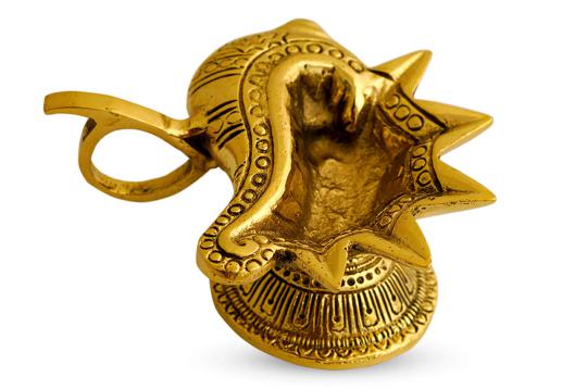 Shankh Diya in Brass