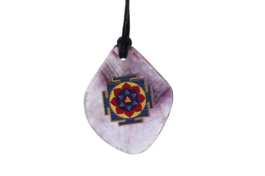 Shiv Yantra Pendant on Amethyst