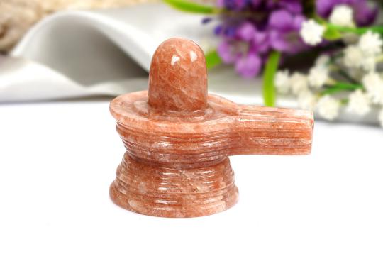 Real Sunstone Shivaling - 126 gms - I