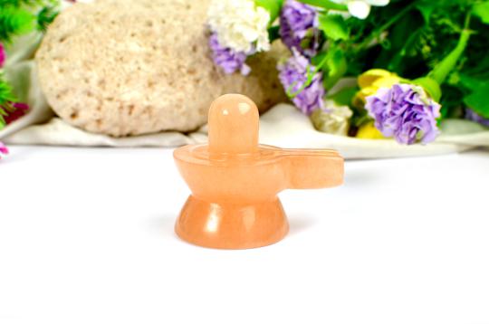 Shivalinga in Orange Jade - 130 gms