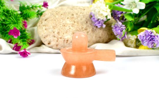 Shivalinga in Orange Jade - 144 gms