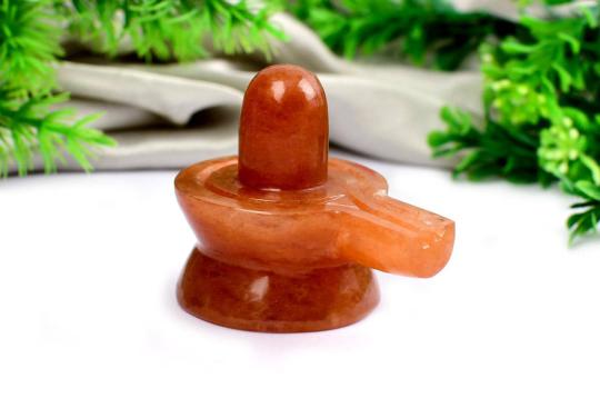 Shivalinga in Red Jade - 102 gms