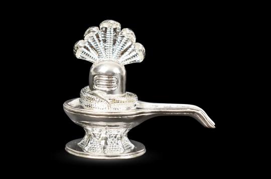 Shivling in pure silver
