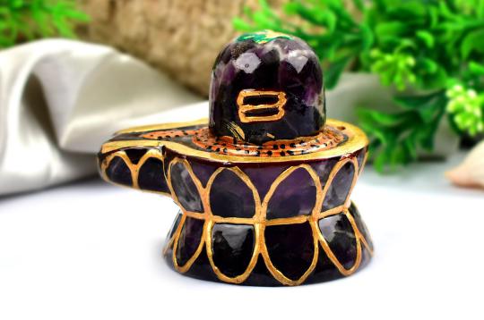 Shivlinga in Amethyst - 169 gms - I