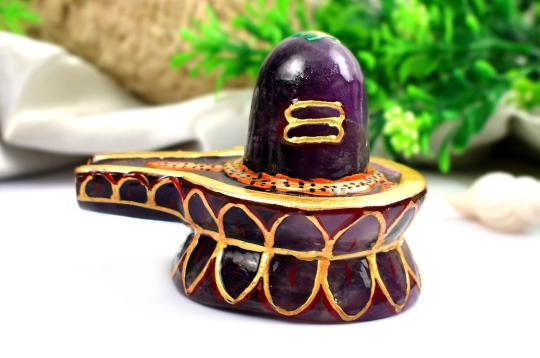 Shivlinga in Amethyst - 220 gms