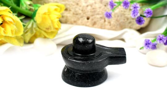 Shivlinga in Black Jade - 100 gms - I
