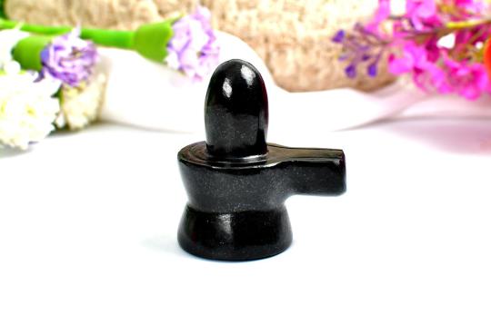 Shivlinga in Black Jade - 110 gms