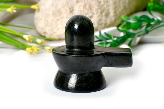 Shivlinga in Black Jade - 112 gms - I
