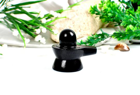 Shivlinga in Black Jade - 128 gms