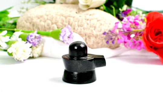 Shivlinga in Black Jade - 139 gms - I