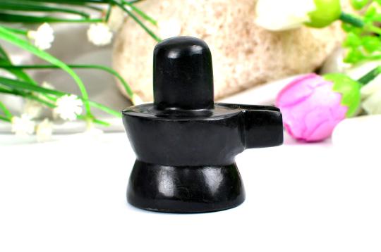 Shivlinga in Black Jade - 81 gms