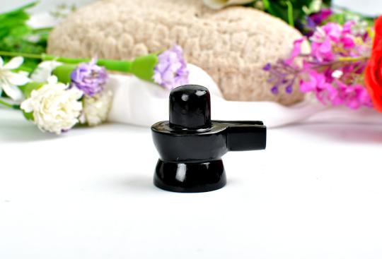 Shivlinga in Black Jade - 82 gms