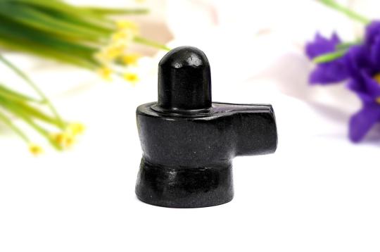 Shivlinga in Black Jade - 84 gms - I