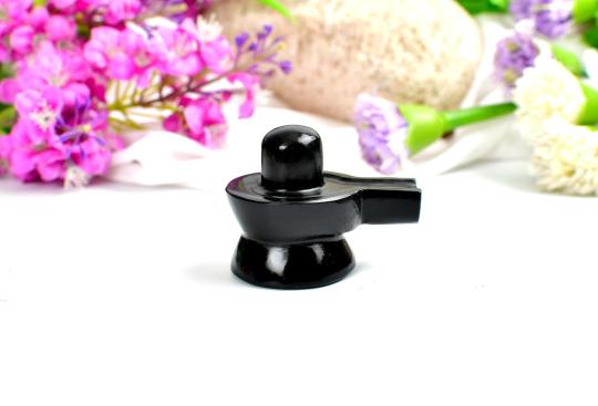 Shivlinga in Black Jade - 91 gms - I