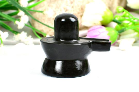 Shivlinga in Black Jade - 99 gms - I