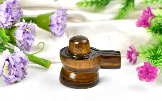Shivlinga in Tiger Eye - 102 gms