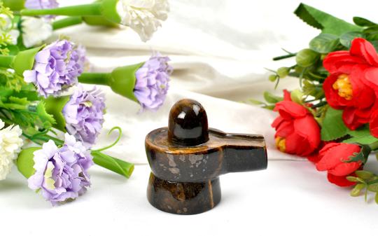 Shivlinga in Tiger Eye - 118 gms
