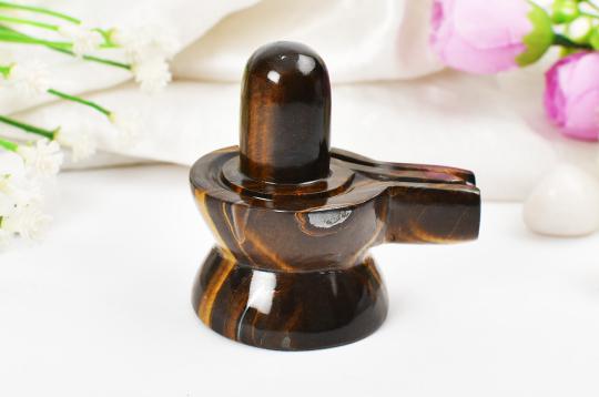 Shivlinga in Tiger Eye - 126 gms