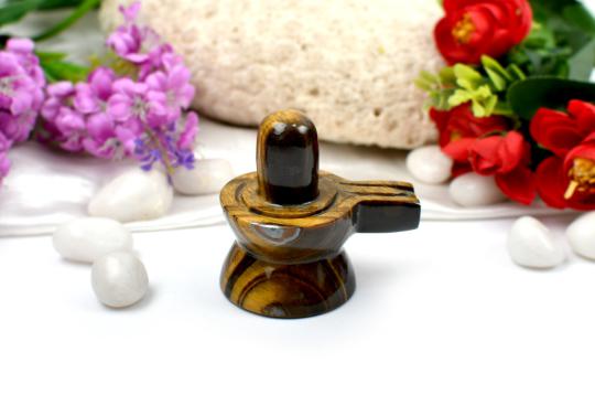 Shivlinga in Tiger Eye - 150 gms - I