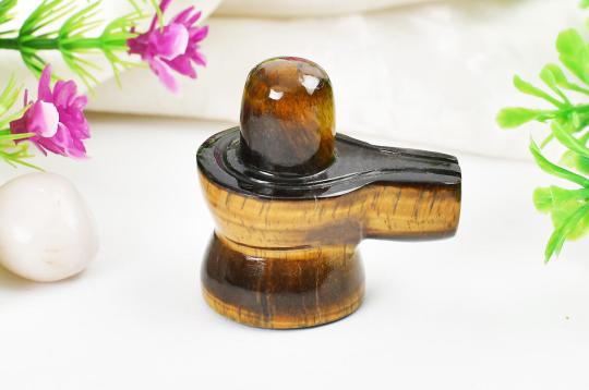 Shivlinga in Tiger Eye - 46 gms