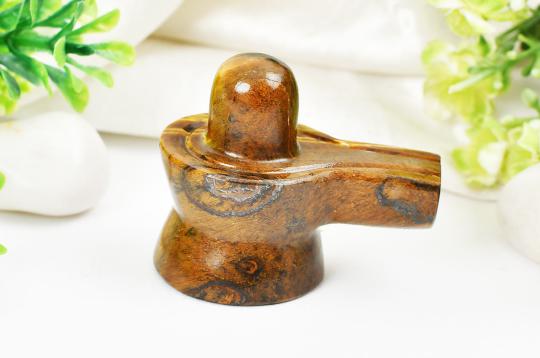 Shivlinga in Tiger Eye - 48 gms - I
