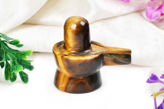 Shivlinga in Tiger Eye - 51 gms