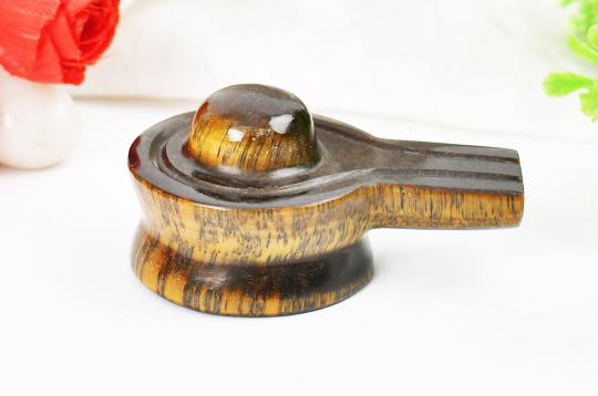 Shivlinga in Tiger Eye - 53 gms
