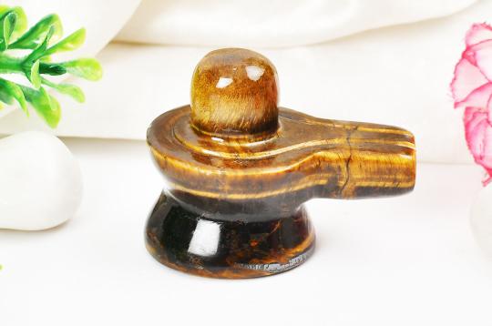 Shivlinga in Tiger Eye - 56 gms